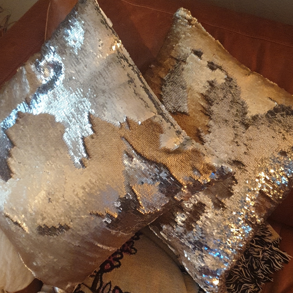 Sequined throw pillows - Picture 3 of 3